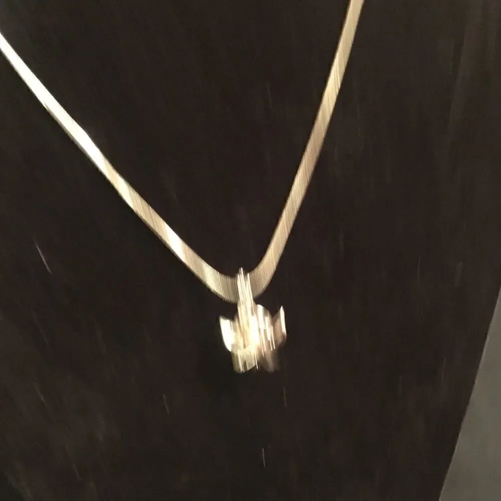 Silvertone Chain and Starfish Wish Pearl